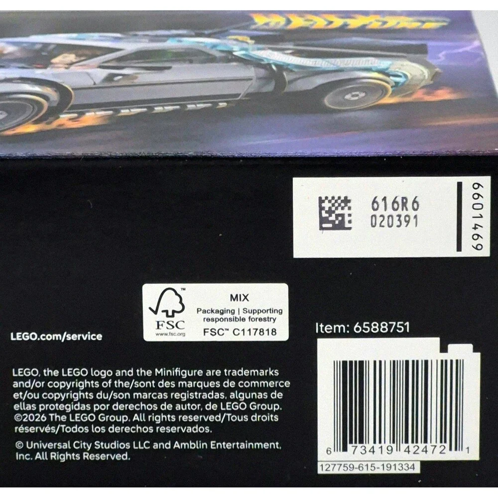 LEGO Speed Champions 77256 Back to the Future Time Machine NEW Sealed